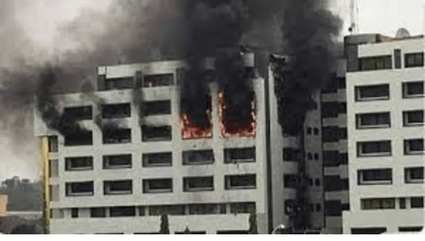 Fire Guts Federal Mortgage Bank Headquarters in Abuja